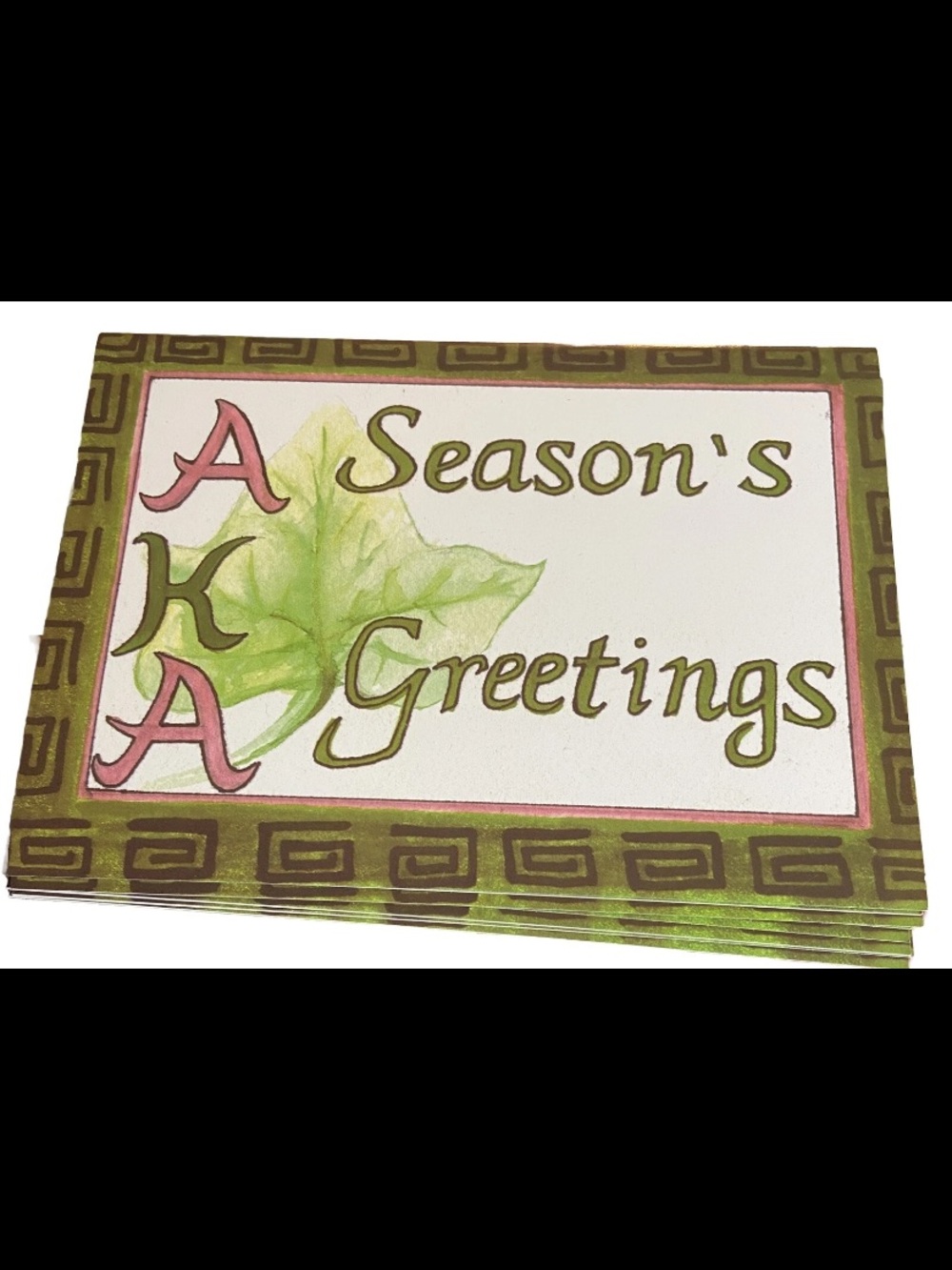 Alpha Kappa Alpha Holiday Greeting Cards Lot Of 10 By Marcus Burrowes 1997.